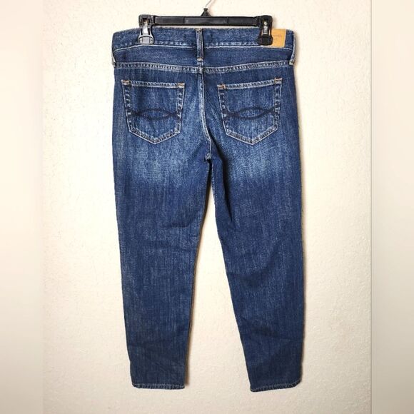 Abercrombie & Fitch Sequin Destroyed Boyfriend Straight Leg Jeans Size 26 - Picture 2 of 10